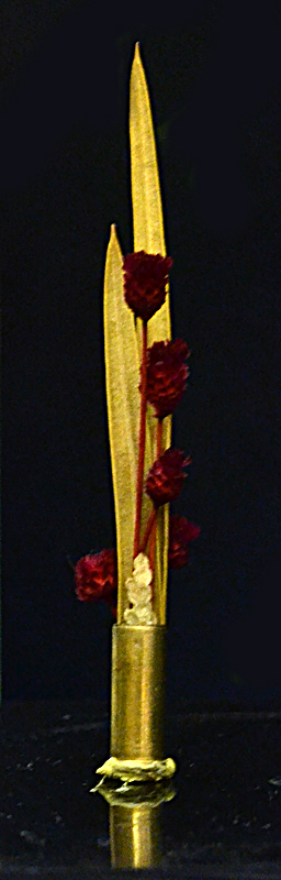 miniature floral design in bullet