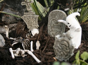 haunted cemetery fairy garden from Mischler's in Williamsville NY