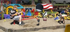 children's play area at WNY Gas and Steam Engine rally by Bob Melville