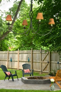 decorative hanging and firepit in Williamsville