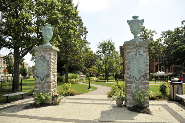 Schoellkopf Park entrance courtesy Niagara Falls Medical Center