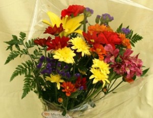 bouquet courtesy Mischler's Florist in Williamsville
