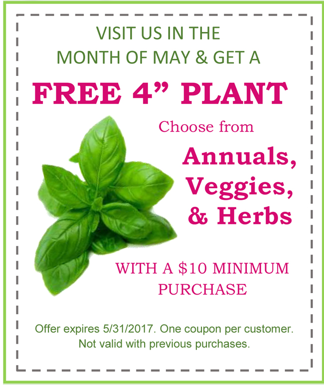 Badding Bros free plant coupon