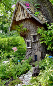 gnome house made from tree stump