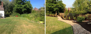 before and after from Busy Beaver Landscaping
