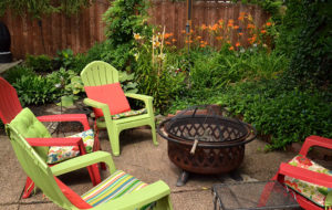 seating and fire pit in South Buffalo