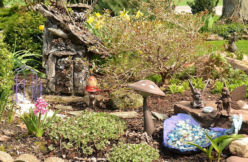 fairy garden in Homme yard in Pendleton