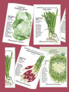 seed packets from Botanical Interests