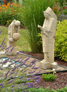 statues in Amherst NY garden