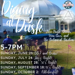 Dining at Dusk poster for Buffalo and Erie County Botanical Gardens
