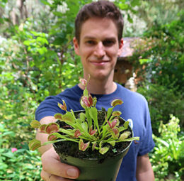 Kenny Coogan with carnivorous plant