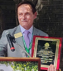 David Clark received his award