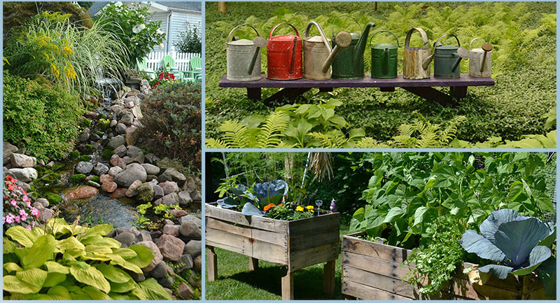 gardens in different landscapes in Western New York